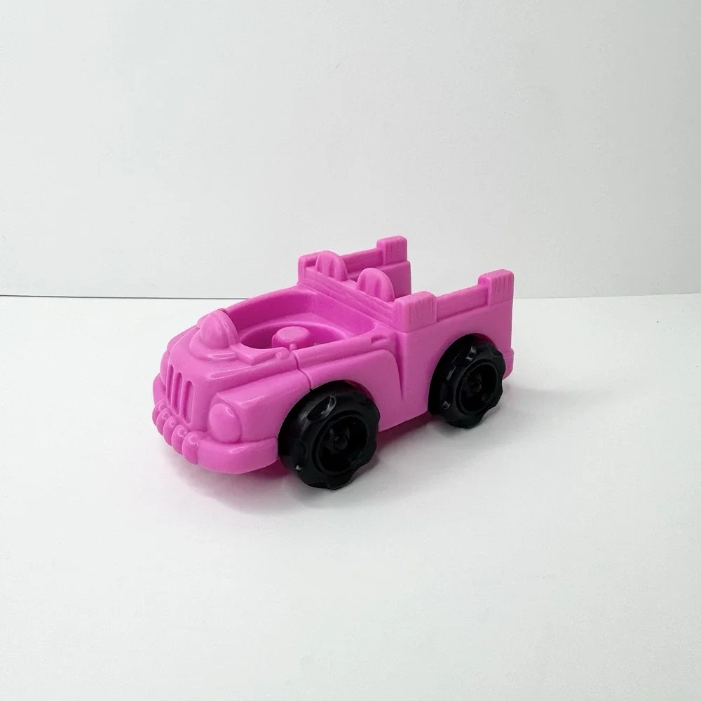 Vintage 2001 Mattel Fisher Price Little People Pink Jeep Truck Off Road Car Toy